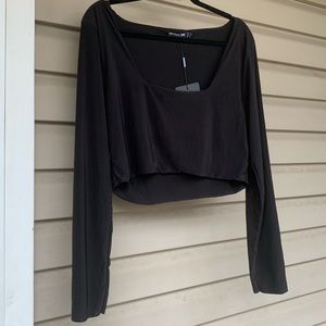 NWT PrettyLittleThing Plus Square Neck Crop Top